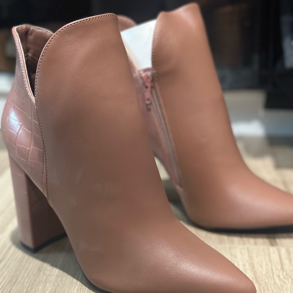 Camel colored ankle boots